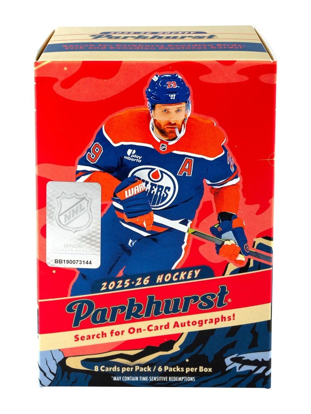 Parkhurst Hockey Trading Card Box - Red & Blue Team Artwork
